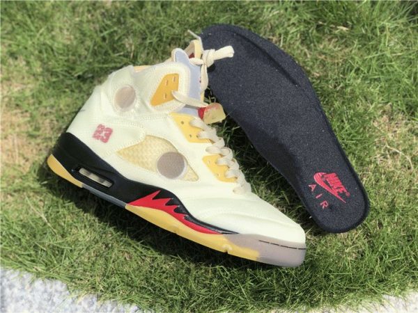 Off-White x Air Jordan 5 Sail insole