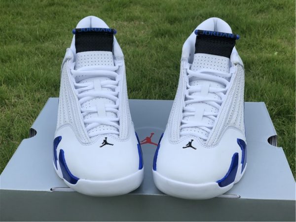 Air Jordan 14 Hyper Royal tongue look