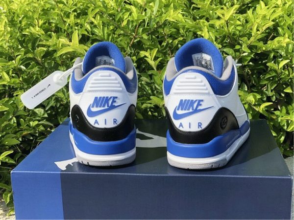 Fragment Design x Air Jordan 3 Royal Blue heel