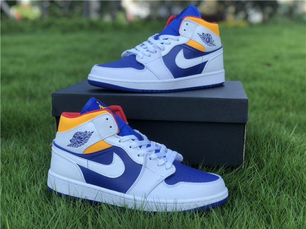 Jordan 1 Mid Royal Blue Laser Orange