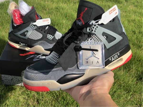 New Off-White x Air Jordan 4 Bred