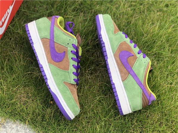 Nike Dunk Low Veneer purple swooshes