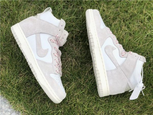 Nike Dunks SB High White Wolf Grey panels