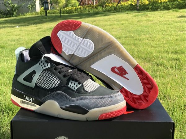 Off-White x Air Jordan 4 Bred 2020 release