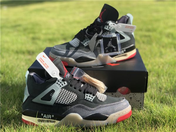 Off-White x Air Jordan 4 Bred for sale