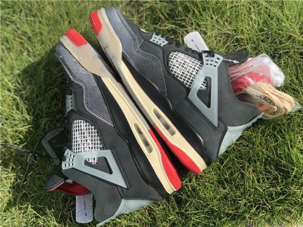 Off-White x Air Jordan 4 Bred midsole