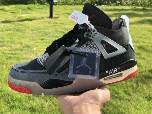 Off-White x Air Jordan 4 Bred on hand