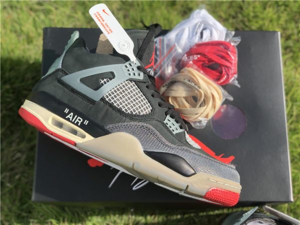 Off-White x Air Jordan 4 Bred shoebox