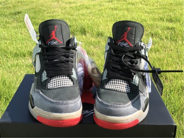 Off-White x Air Jordan 4 Bred tongue