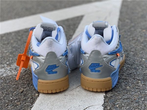 Off-White x Air Rubber Dunk University Blue heel