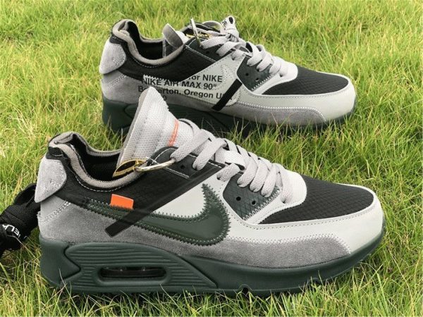 Off-White x Nike Air Max 90 green swoosh