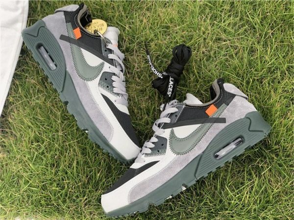 Off-White x Nike Air Max 90 grey black