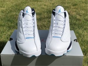 jordan 13 white dark powder blue