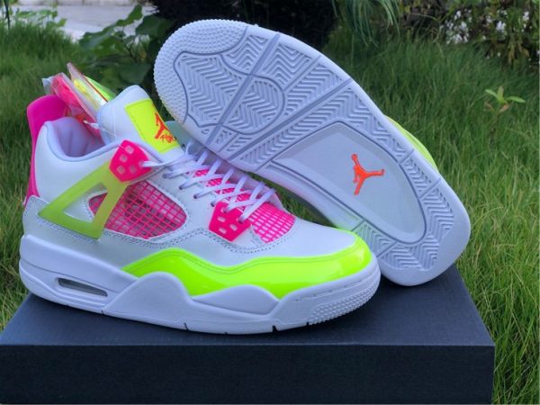 Air Jordan 4 Girls White Lemon Venom Pink Blast