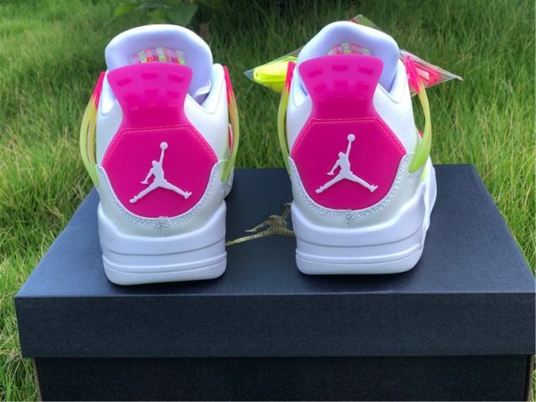 Air Jordan 4 Retro SE Lemon Venom pink heel