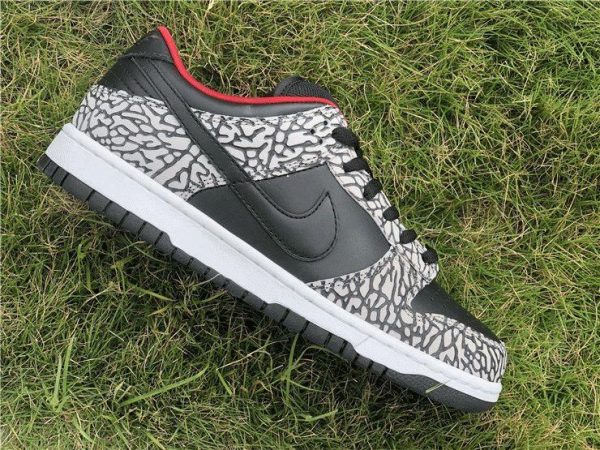 Black Cement Supreme x Dunk Low Pro SB leather