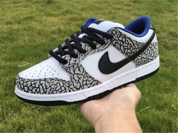 Dunk Low Pro SB X Supreme White Cement close look