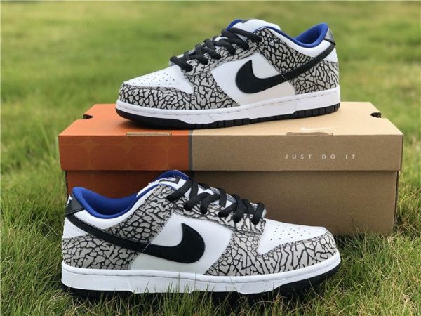 Dunk Low Pro SB X Supreme White Cement swoosh