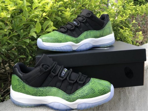 Jordan 11 Retro Low Green Snakeskin 528895-033 sale