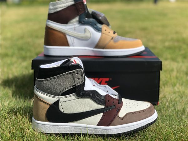 New Jordan 1 Retro High Travis Scott Brown Khaki