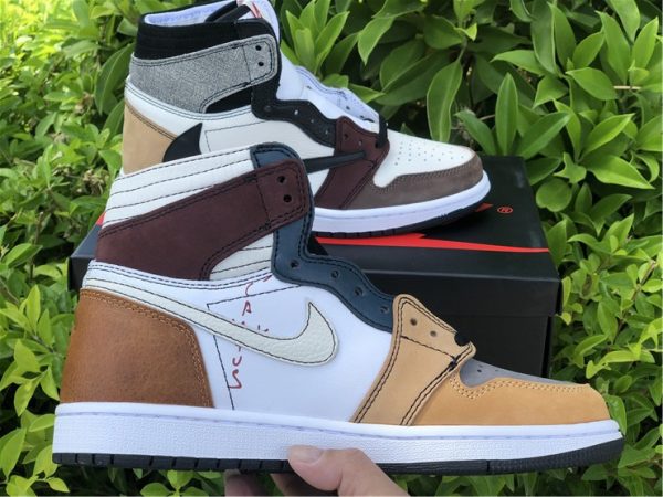 New Jordan 1 Retro High Travis Scott Brown Khaki close look