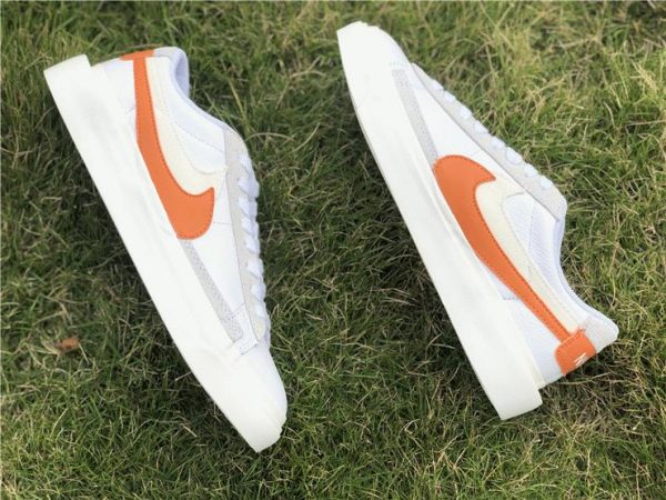 Nike Blazer Low Sacai White Grey Orange panels
