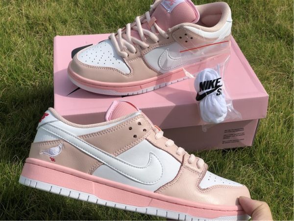 Nike SB Dunk Low Elite Pink White Pigeon sneaker