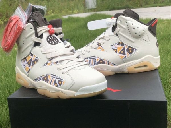 Quai 54 Air Jordan 6 Sail Brown mudguard