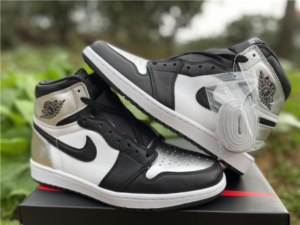 Air Jordan 1 High silver Toe shoes