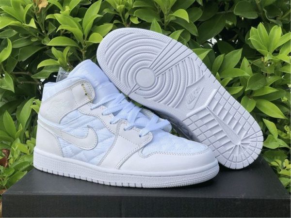 Air Jordan 1 Mid Quilted White 2020