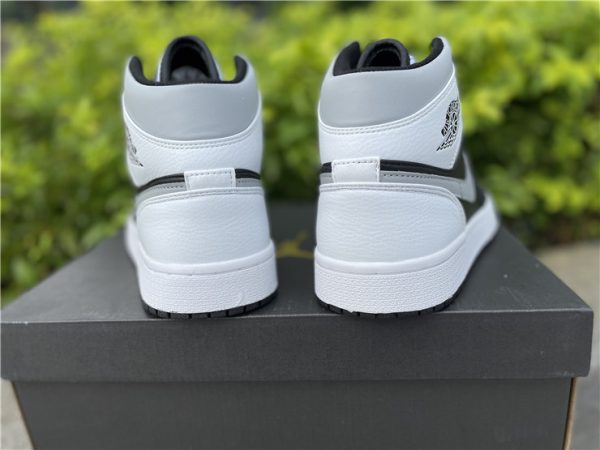 Air Jordan 1 Retro Mid White Shadow GREY heel
