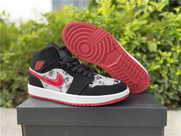 Jordan 1 Mid Newspaper Air Times bottom