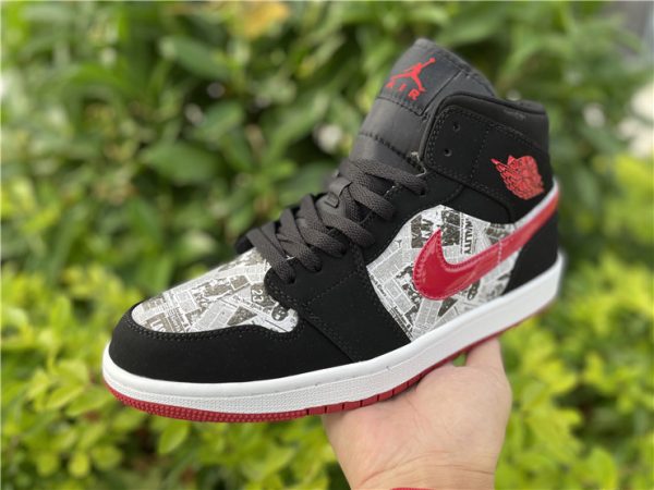 Jordan 1 Mid Newspaper Air Times for sale