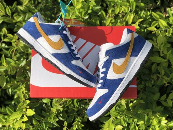 Kasina Nike Dunk Low Industrial Blue Gold swoosh