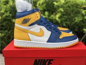 Michigan Wolverines Air Jordan 1 PE White Blue Yellow