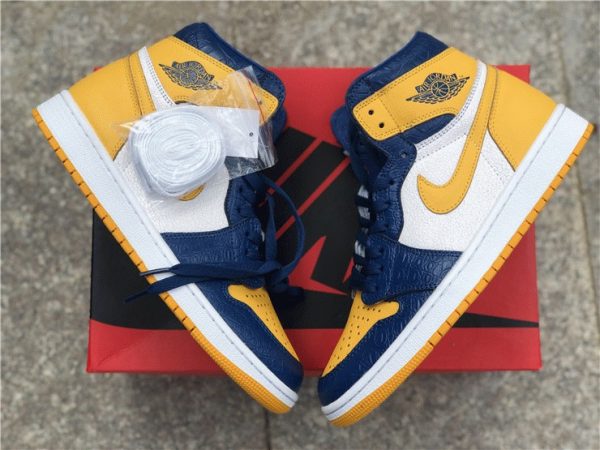 Michigan Wolverines Air Jordan 1 PE white