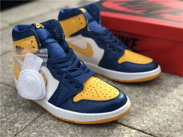 Michigan Wolverines Air Jordan 1 PE yellow upper