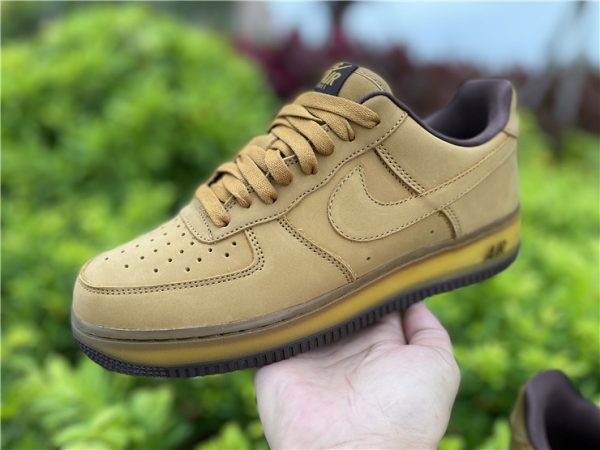 Nike Air Force 1 Low Wheat Dark Mocha close look