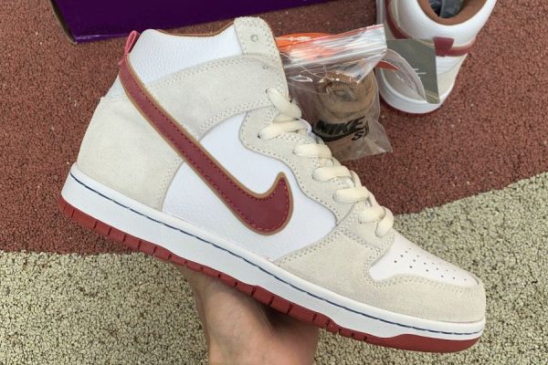 Nike SB Dunk High Sail Team Crimson 2020