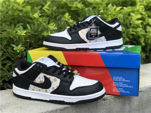 Nike SB Dunk Low Supreme Black Stars 2021