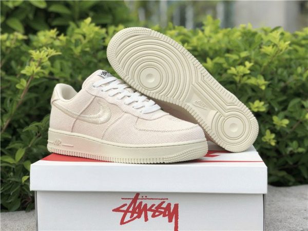 Stussy x Nike Air Force 1 Lows Fossil Stone sneaker