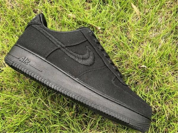 Stussy x Nike Air Force 1 Lows Triple-Black shoes