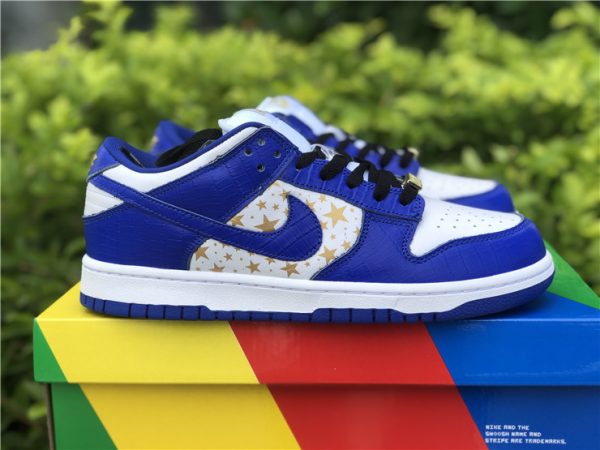 Supreme x Nike SB Dunk Low Blue Stars