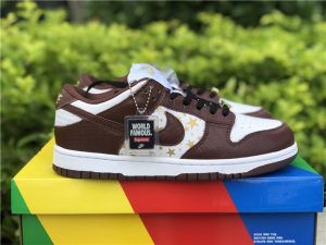 Supreme x Nike SB Dunk Low Brown Stars