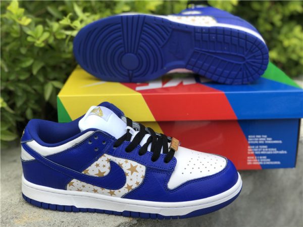 Supreme x Nike SB Dunk Low hyper blue sneaker