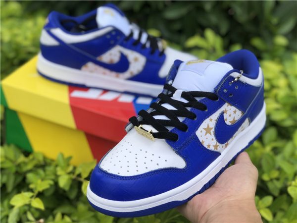 Supreme x Nike SB Dunk Low white blue