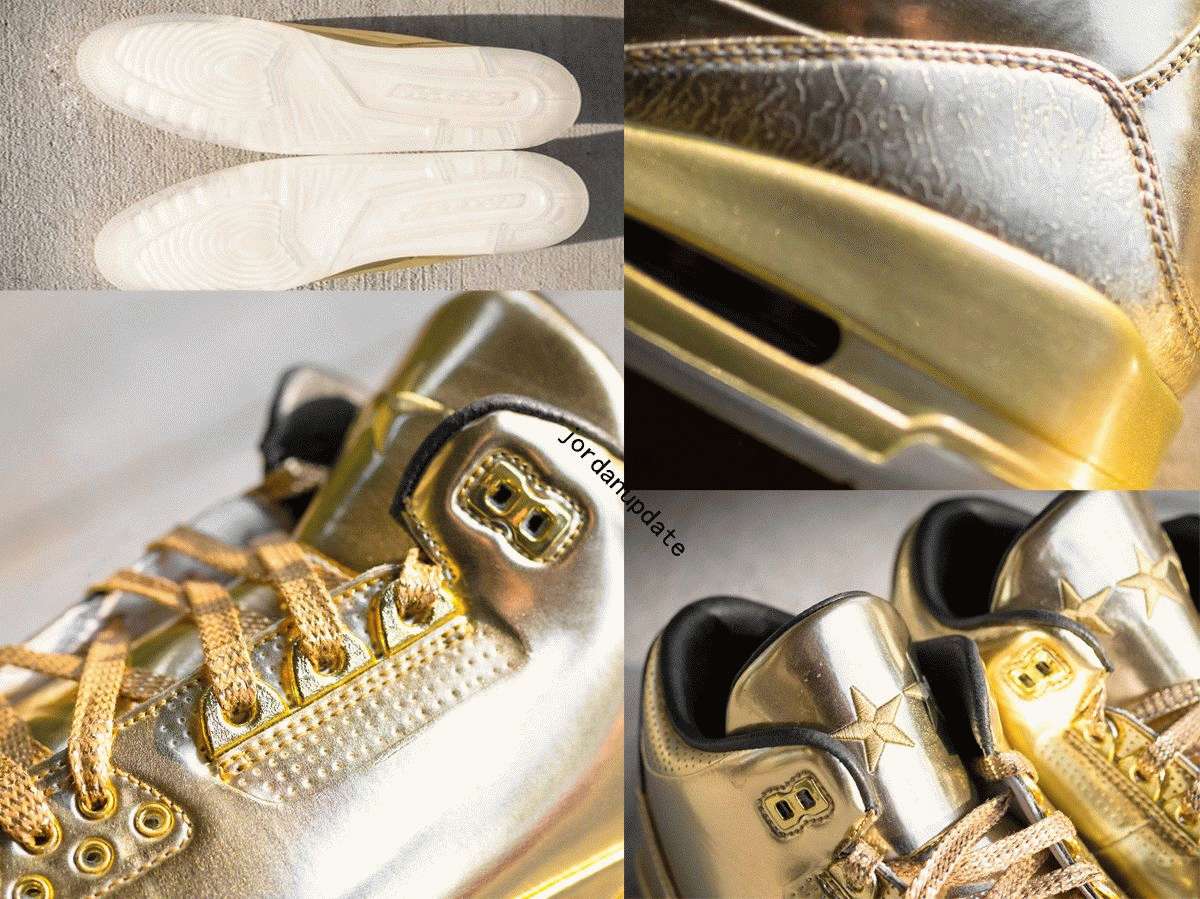 Unearth Usher Jordan 3 Gold Detail