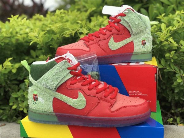 shop Nike SB Dunk High Strawberry Cough