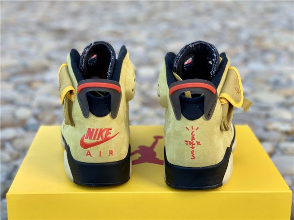 Air Jordan 6 X Travis Scott Yellow Heel