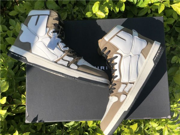 Amiri Skel High-Top Sneakers Khaki panel